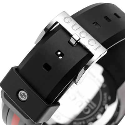  Shop Authentic Gucci Sync XXL Quartz Black Dial Black Rubber Strap Watch For Men - YA137101 - Luxxuri
