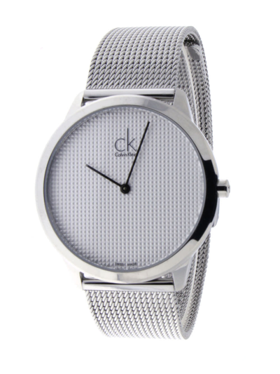  Shop Authentic Calvin Klein Minimal White Dial Silver Mesh Bracelet Watch for Men - K3M2112Y - Luxxuri