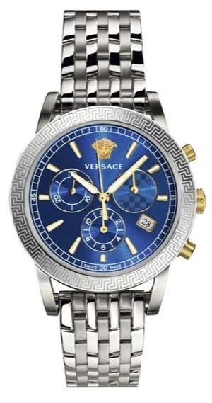  Shop Authentic Versace Sport Tech Chronograph Blue Dial Silver Steel Strap Watch for Men - VELT00219 - Luxxuri