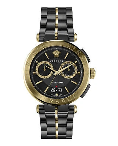  Shop Authentic Versace Aion Chronograph Black Dial Black Steel Strap Watch for Men - VE1D01620 - Luxxuri
