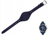  Shop Authentic Fossil Boyfriend Sport Chronograph Blue Dial Blue Leather Strap Watch for Women - ES4113 - Luxxuri