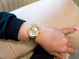  Shop Authentic Hugo Boss Grand Course Gold Dial Gold Steel Strap Watch for Women - 1502584 - Luxxuri