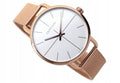  Shop Authentic Calvin Klein Even White Dial Rose Gold Mesh Bracelet Watch for Women - K7B21626 - Luxxuri