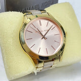  Shop Authentic Michael Kors Slim Runway Rose Gold Dial Two Tone Steel Strap Watch for Women - MK4294 - Luxxuri