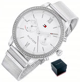  Shop Authentic Tommy Hilfiger Blake Diamonds Silver Dial Silver Mesh Bracelet Watch for Women - 1782301 - Luxxuri