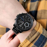  Shop Authentic Tommy Hilfiger London Chronograph Black Dial Black Steel Strap Watch for Men - 1791529 - Luxxuri