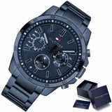  Shop Authentic Tommy Hilfiger Decker Chronograph Blue Dial Blue Steel Strap Watch for Men - 1791560 - Luxxuri