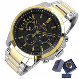  Shop Authentic Tommy Hilfiger Decker Chronograph Black Dial Two Tone Steel Strap Watch for Men - 1791559 - Luxxuri