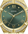  Shop Authentic Guess Cosmo Diamonds Green Dial Gold Steel Strap Watch for Women - GW0033L8 - Luxxuri