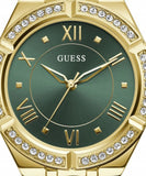  Shop Authentic Guess Cosmo Diamonds Green Dial Gold Steel Strap Watch for Women - GW0033L8 - Luxxuri