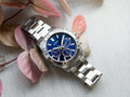 Guess Altitude Chronograph Blue Dial Silver Steel Strap Watch for Men - GW0329G1