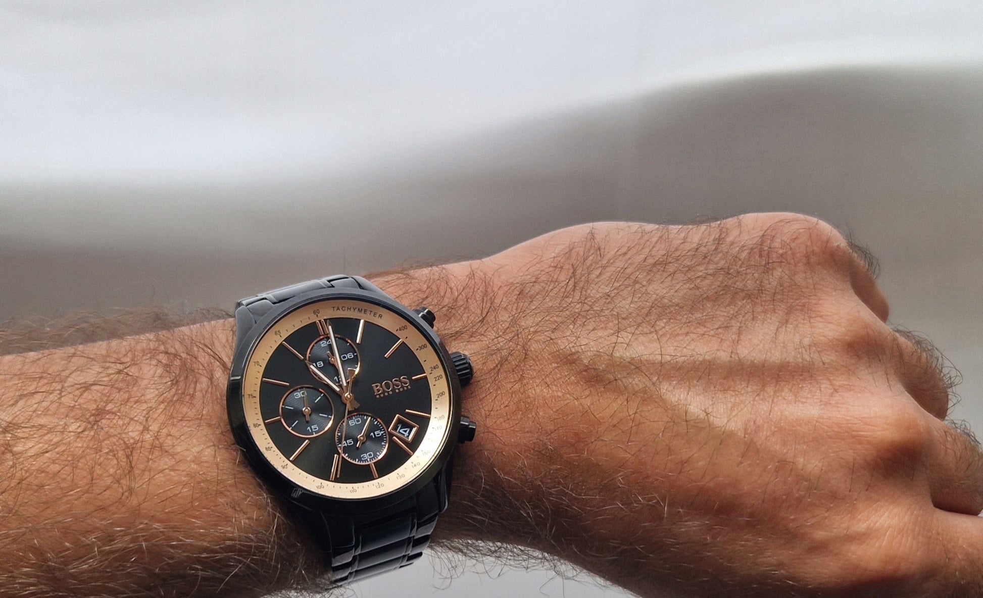  Shop Authentic Hugo Boss Grand Prix Black Dial Black Steel Strap Watch for Men - 1513578 - Luxxuri