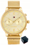  Shop Authentic Tommy Hilfiger Blake Quartz Gold Dial Gold Mesh Bracelet Watch for Women - 1782302 - Luxxuri