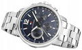  Shop Authentic Tommy Hilfiger London Chronograph Quartz Blue Dial Silver Steel Strap Watch for Men - 1791534 - Luxxuri