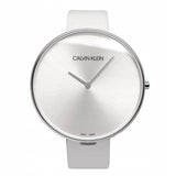  Shop Authentic Calvin Klein Full Moon White Dial White Leather Strap Watch for Women - K8Y231L6 - Luxxuri