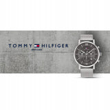  Shop Authentic Tommy Hilfiger Evan Grey Dial Silver Mesh Bracelet Watch for Men - 1710396 - Luxxuri