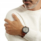  Shop Authentic Hugo Boss Pilot Black Dial Brown Leather Strap Watch for Men - 1513851 - Luxxuri