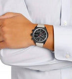  Shop Authentic Hugo Boss Grand Prix Chronograph Black Dial Grey Leather Strap Watch for Men - 1513562 - Luxxuri