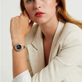  Shop Authentic Swarovski Crystal Rose Black Dial Rose Gold Steel Strap Watch for Women - 5484050 - Luxxuri