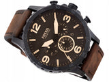  Shop Authentic Fossil Nate Chronograph Brown Dial Brown Leather Strap Watch for Men - JR1487 - Luxxuri