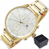 Shop Authentic Tommy Hilfiger Chase Quartz White Dial Gold Steel Strap Watch for Men - 1791576 - Luxxuri