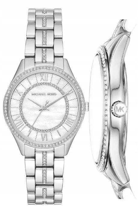  Shop Authentic Michael Kors Lauryn Mother of Pearl Dial Silver Steel Strap Watch for Women - MK3900 - Luxxuri