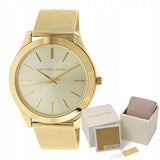  Shop Authentic Michael Kors Slim Runway Champagne Dial Gold Mesh Bracelet Watch for Women - MK3282 - Luxxuri