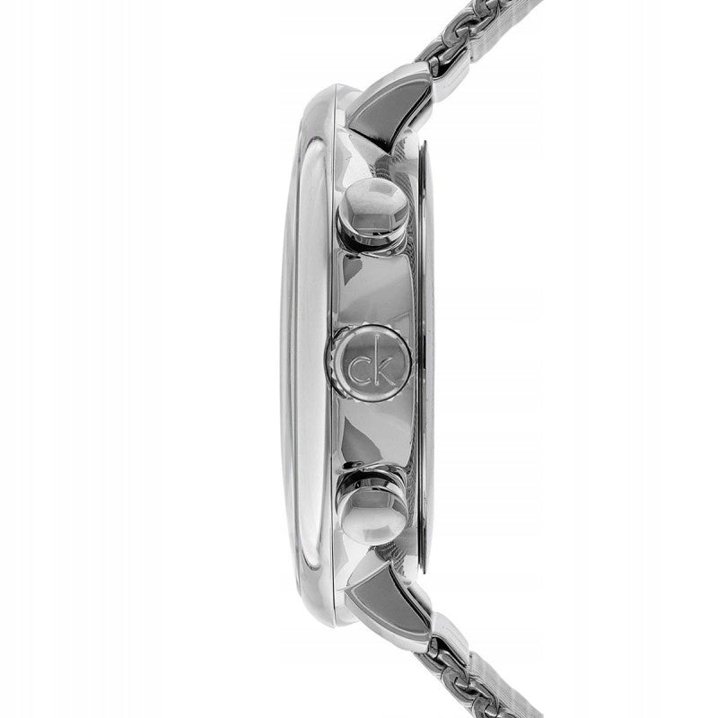  Shop Authentic Calvin Klein High Noon Silver Dial Silver Mesh Bracelet Watch for Men - K8M27126 - Luxxuri