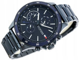  Shop Authentic Tommy Hilfiger Bank Quartz Blue Dial Blue Steel Strap Watch for Men - 1791720 - Luxxuri