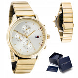  Shop Authentic Tommy Hilfiger Blake White Dial Gold Steel Strap Watch for Women - 1781905 - Luxxuri