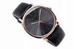  Shop Authentic Calvin Klein Posh Black Dial Black Leather Strap Watch for Men - K8Q316C3 - Luxxuri