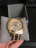  Shop Authentic Guess Continental Diamonds Gold Dial Gold Steel Strap Watch for Men - GW0261G2 - Luxxuri