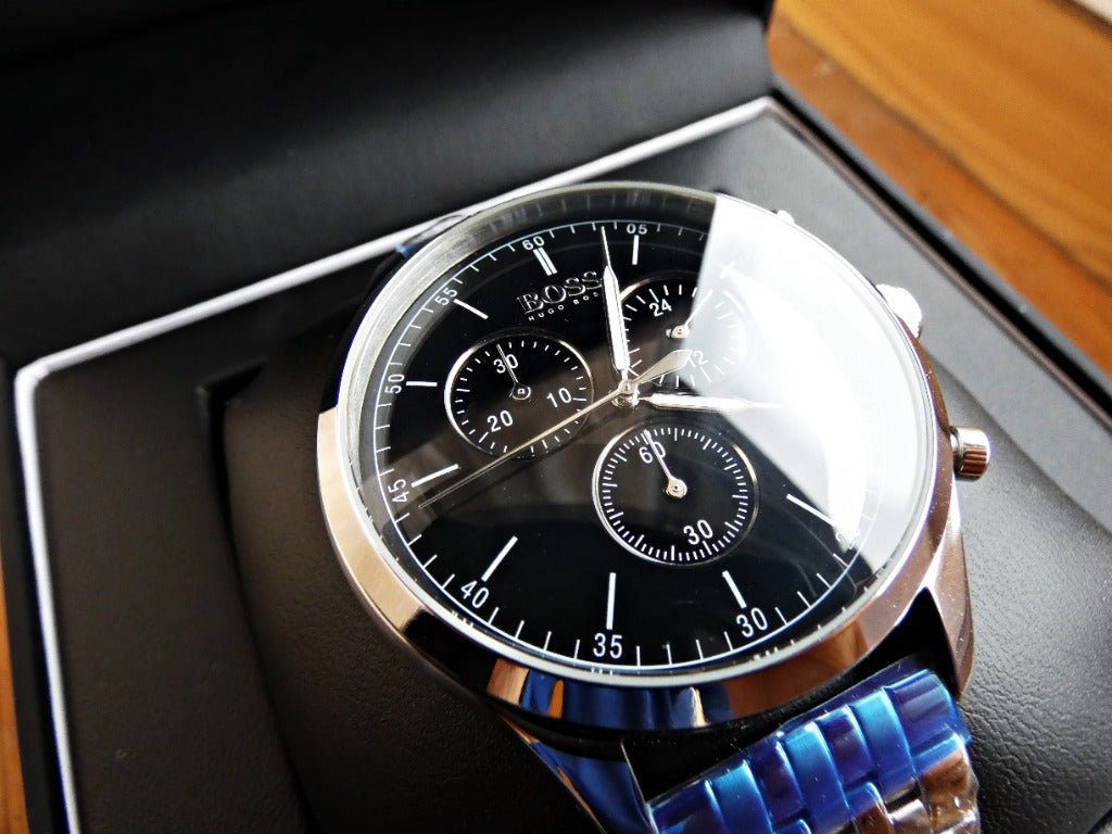  Shop Authentic Hugo Boss Companion Black Dial Silver Steel Strap Watch for Men - 1513652 - Luxxuri