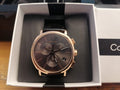  Shop Authentic Calvin Klein Posh Grey Dial Black Leather Strap Watch for Men - K8Q376C3 - Luxxuri