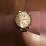  Shop Authentic Fossil Boyfriend Chronograph Gold Dial Gold Steel Strap Watch for Women - ES2197 - Luxxuri