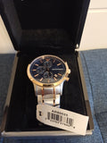  Shop Authentic Emporio Armani Renato Chronograph Blue Dial Two Tone Steel Strap Watch For Men - AR80025 - Luxxuri