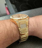  Shop Authentic Guess Zeus Diamonds Gold Dial Gold Steel Strap Watch for Men - GW0209G2 - Luxxuri