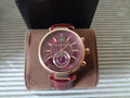  Shop Authentic Michael Kors Sawyer Maroon Dial Maroon Leather Strap Watch for Women - MK2426 - Luxxuri