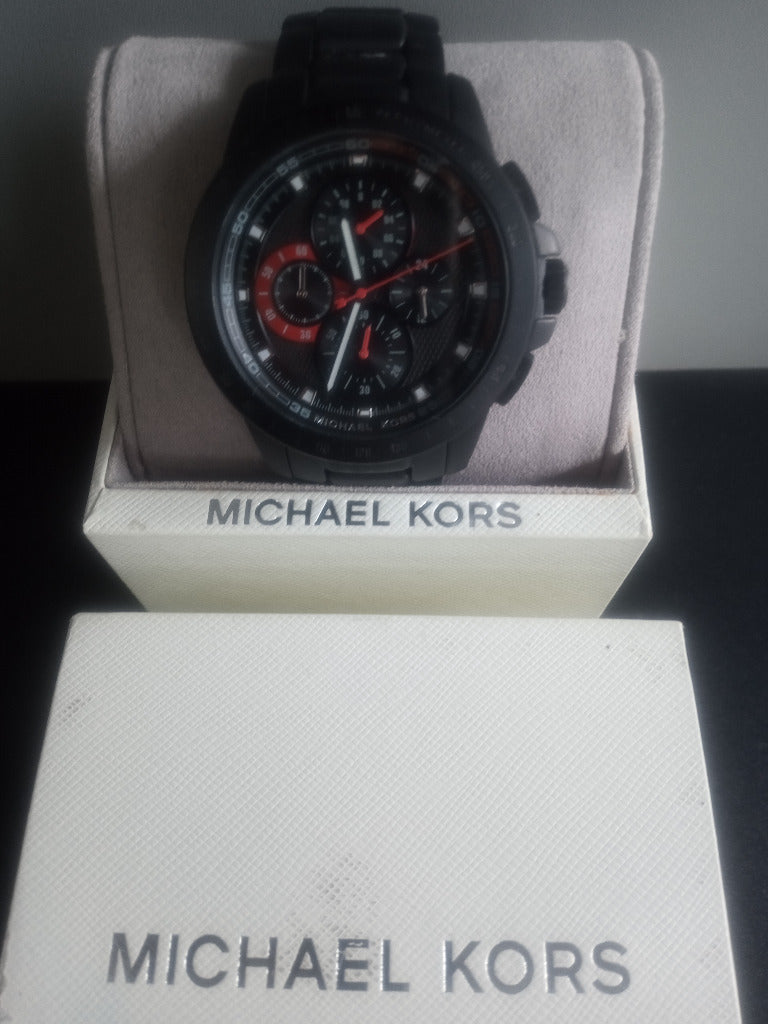  Shop Authentic Michael Kors Ryker Chronograph Black Dial Black Steel Strap Watch For Men - MK8529 - Luxxuri