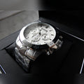  Shop Authentic Hugo Boss Ikon Chronograph White Dial Silver Steel Strap Watch for Men - 1512962 - Luxxuri