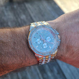  Shop Authentic Bulova Octova Crystal Silver Dial Two Tone Steel Strap Watch for Men - 98C133 - Luxxuri