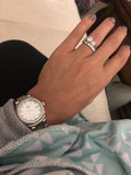  Shop Authentic Tag Heuer Link Quartz Diamonds Mother of Pearl Dial Silver Steel Strap Watch for Women - WBC1316.BA0600 - Luxxuri