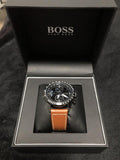  Shop Authentic Hugo Boss Pilot Black Dial Brown Leather Strap Watch for Men - 1513851 - Luxxuri