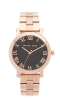  Shop Authentic Michael Kors Noire Black Dial Rose Gold Steel Strap Watch for Women - MK3585 - Luxxuri
