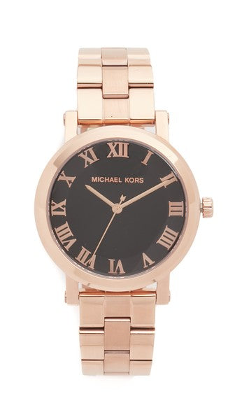  Shop Authentic Michael Kors Noire Black Dial Rose Gold Steel Strap Watch for Women - MK3585 - Luxxuri