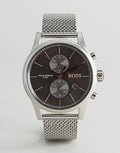  Shop Authentic Hugo Boss Jet Chronograph Grey Dial Silver Mesh Bracelet Watch for Men - 1513440 - Luxxuri