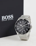  Shop Authentic Hugo Boss Ocean Edition Black Dial Silver Mesh Bracelet Watch for Men - 1513701 - Luxxuri