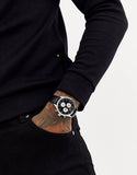  Shop Authentic Hugo Boss Companion Black Dial Black Leather Strap Watch for Men - 1513543 - Luxxuri