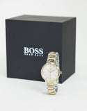  Shop Authentic Hugo Boss Signature Silver Dial Two Tone Steel Strap Watch for Women - 1502568 - Luxxuri