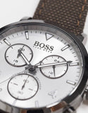  Shop Authentic Hugo Boss Spirit White Dial Brown Nylon Strap Watch for Men - 1513690 - Luxxuri